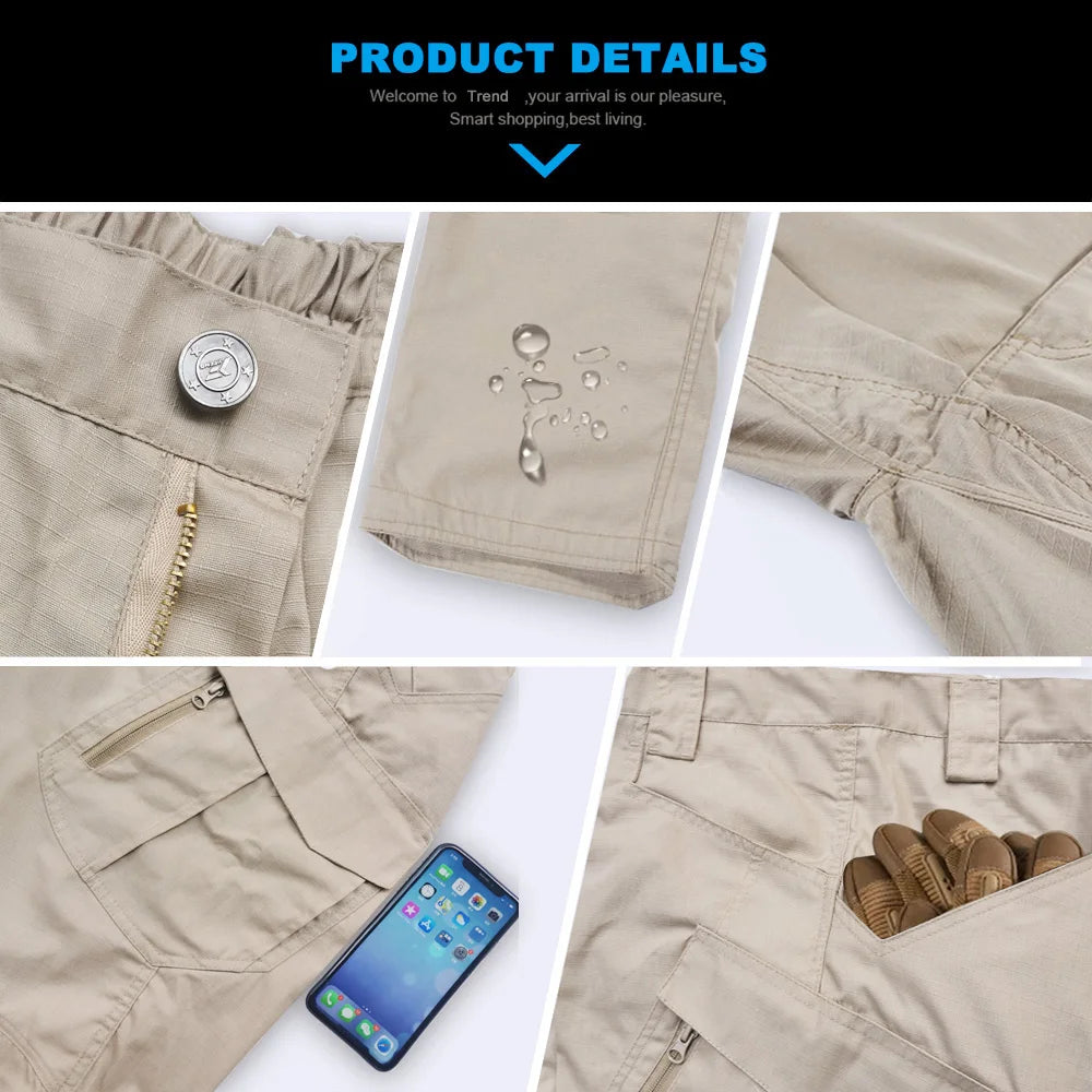 New Mens Tactical Pants Multiple Pocket Elasticity Military Urban