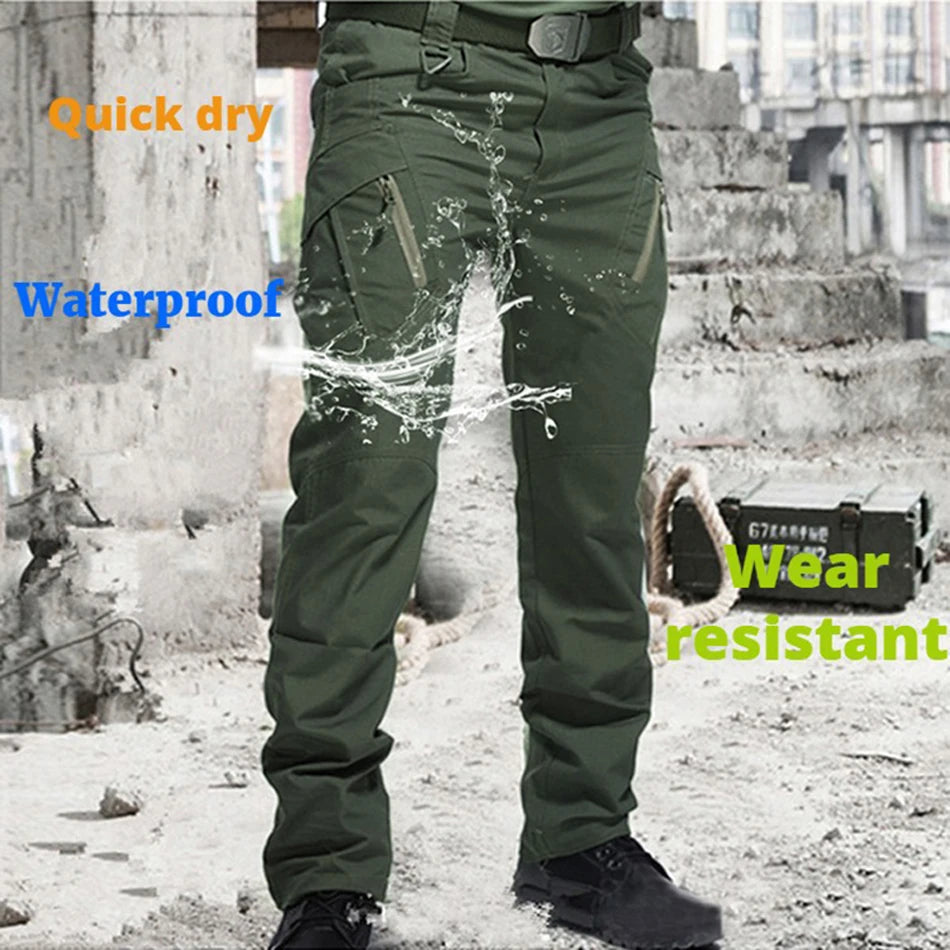 New Mens Tactical Pants Multiple Pocket Elasticity Military Urban