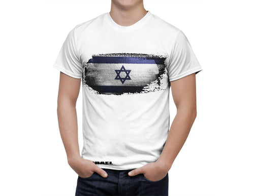 Vintage ISRAEL Flag T Shirt Streetwear Patriotic Short Sleeve