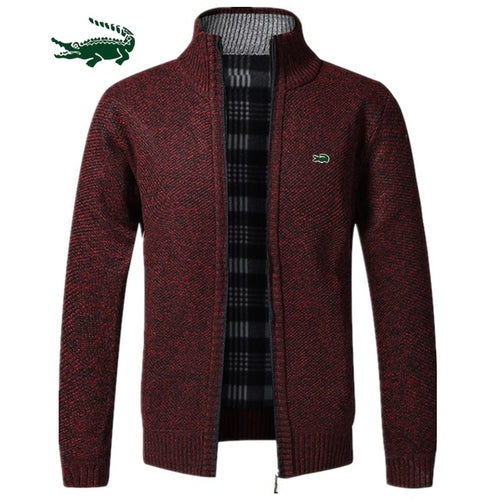 2023 Autumn Winter New Men's Jacket Slim Fit Stand Collar Zipper