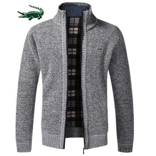 2023 Autumn Winter New Men's Jacket Slim Fit Stand Collar Zipper