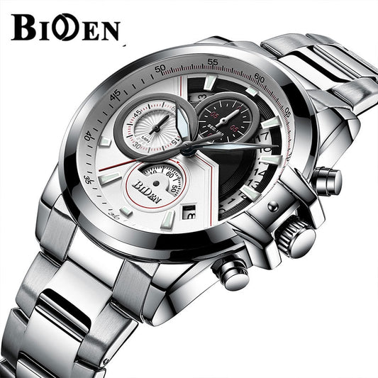 Biden New Mens Business Watches Japan Quartz Movt Stainless Steel