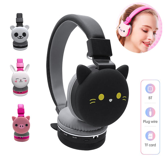 Bluetooth Headset Wireless Cute Headphones Young People Kids Children