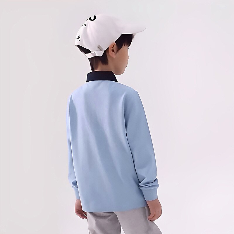 Boys Polo Shirts 2023 Spring Autumn Polo Kids Long Sleeve Tops For Boy