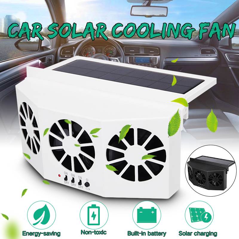 Car Cooling System Solar Panel Car Window Cooler Fan Auto Air Vent