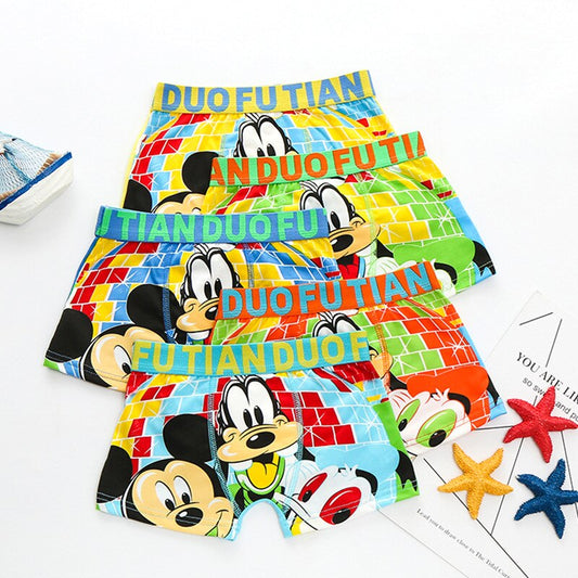 Disney Kids Boy Underwear Baby Boxer Mickey Mouse Cotton Panties