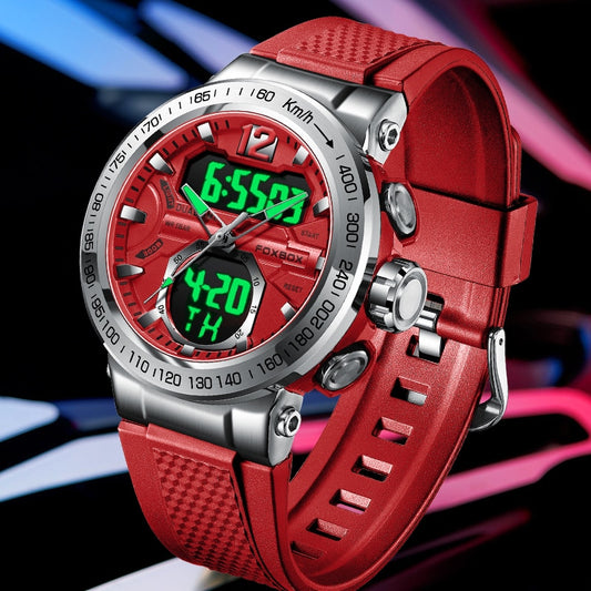 LIGE New Men Fashion Sports Watches Dual Display Digital Silicone