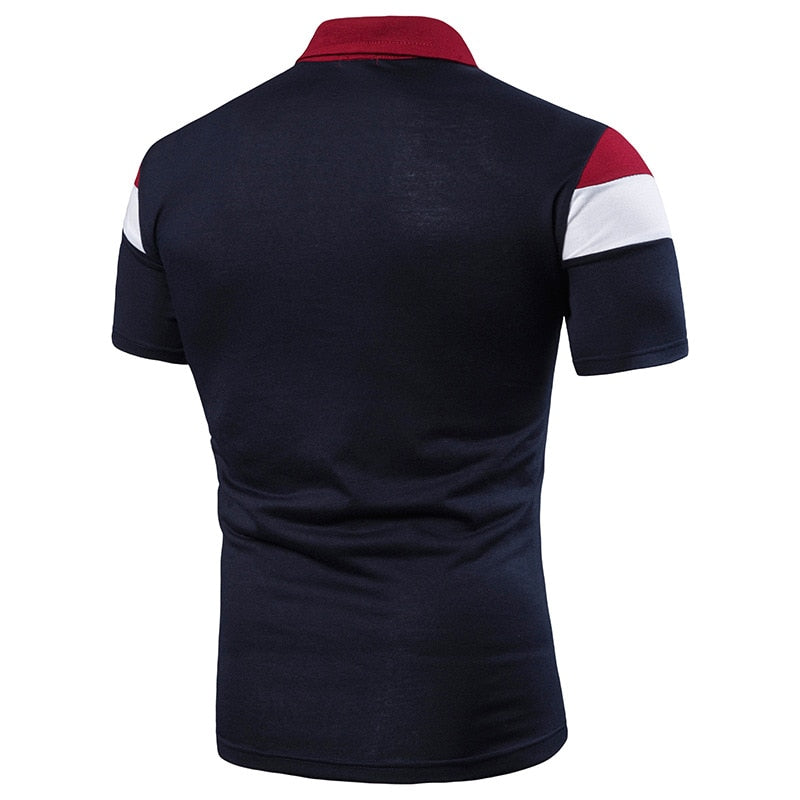 Men's High-quality Cotton Embroidered Polo Shirt 2023 Summer Short