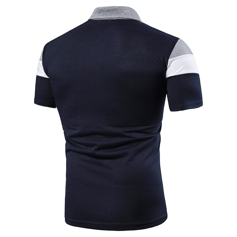 Men's High-quality Cotton Embroidered Polo Shirt 2023 Summer Short