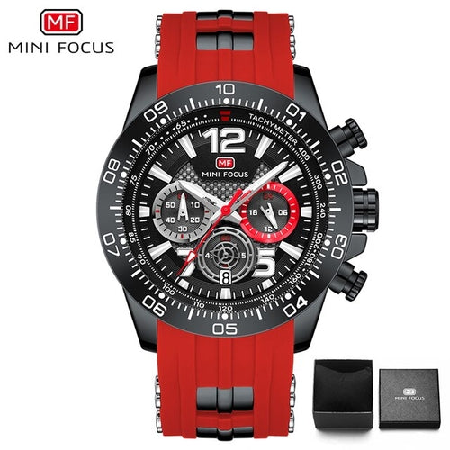 Chronograph Luminous Watches | Chronograph Silicone Watch | Waterproof