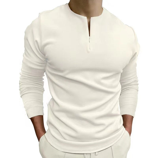 Men's spring and summer long sleeved POLO shirt T shirt gas fashion