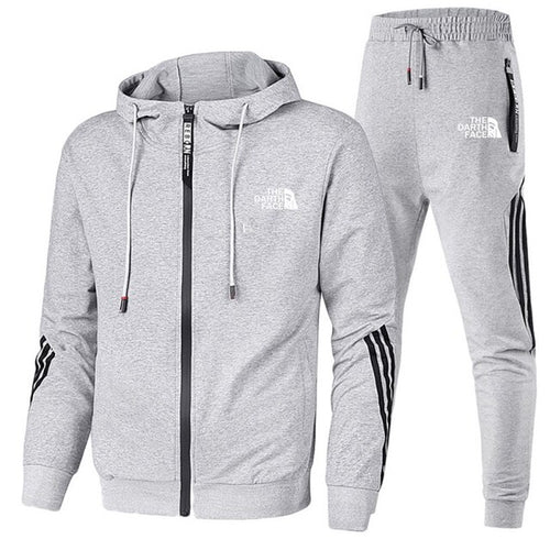 MenAutumn and Winter Tracksuit Casual Set Male Joggers Hooded