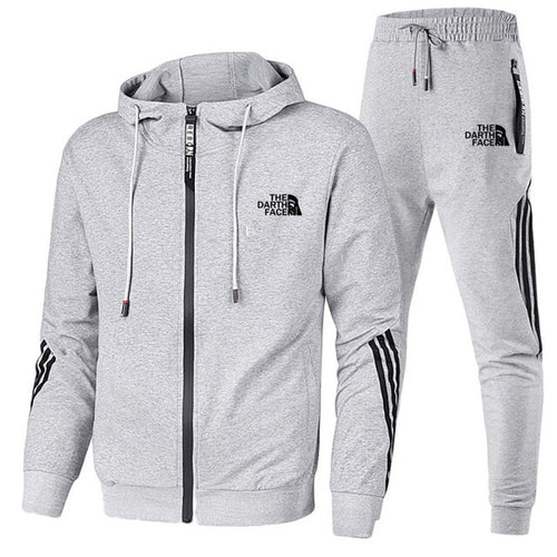 MenAutumn and Winter Tracksuit Casual Set Male Joggers Hooded