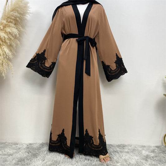 Muslim Women Clothing Fashion Open Abaya Kaftan Dubai Turkey Luxury