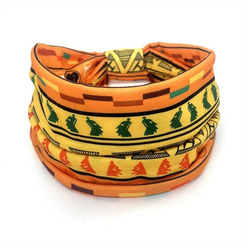 New African Pattern Print Headband For Women Twist Style Hair Band