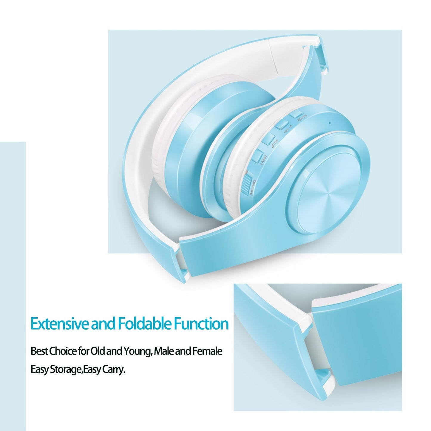 New Arrival Macaron Colors Stereo Audio Mp3 Bluetooth Headset Wireless