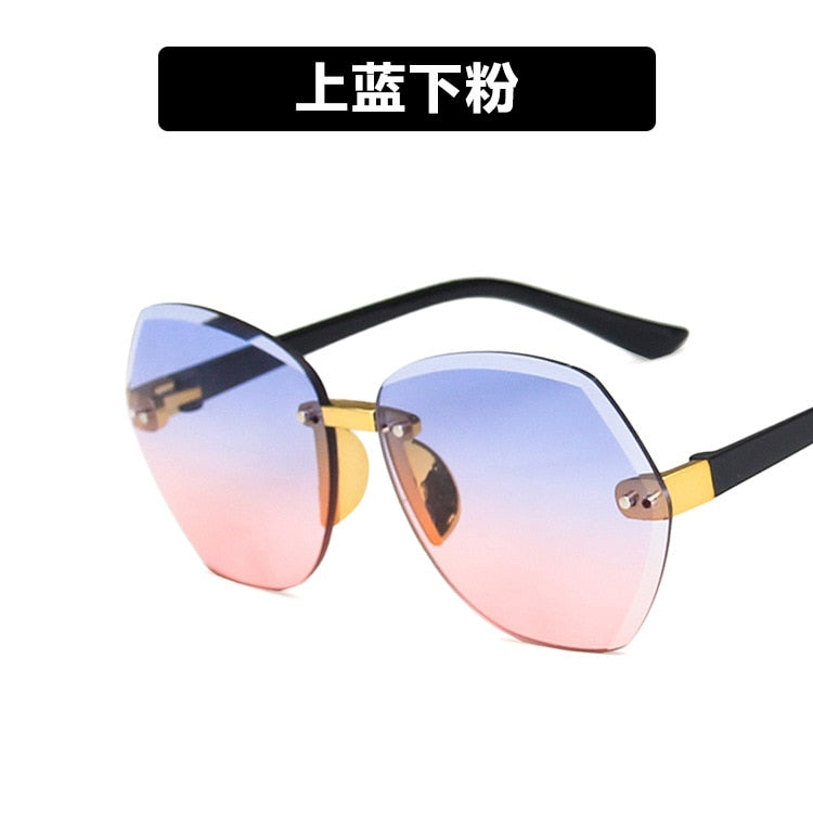 New Fashion Sunglasses For Kids Punk Oversize Irregular Frameless