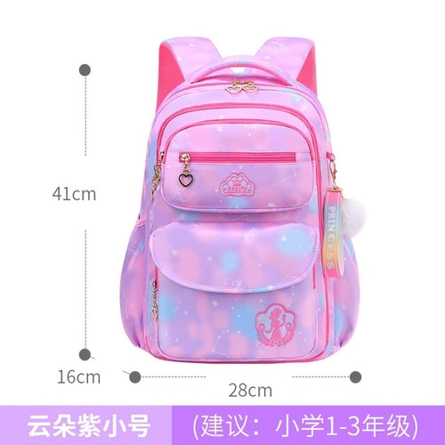 Orthopedic Primary School Bags For Girls Gradient Color Grades 1-3-6