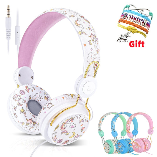 - Unicorn Wired Headphone with Mic Earphones & Headphones kids boy