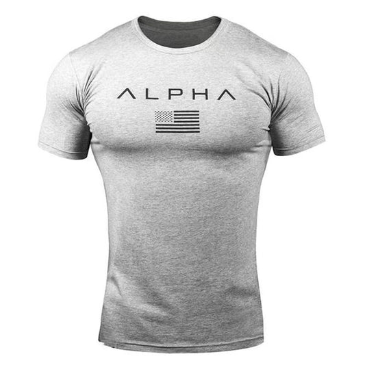 Vintage Army Men's T Shirt Summer Fashion Short Sleeve Alpha Print