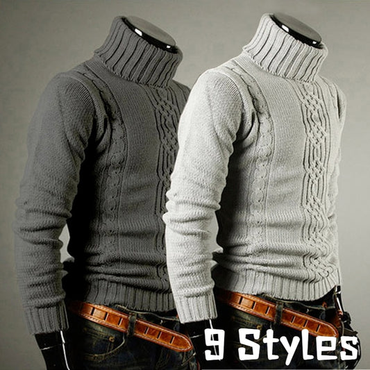 Winter Men's High Quality Turtleneck Sweater Thicken Sweater Casual