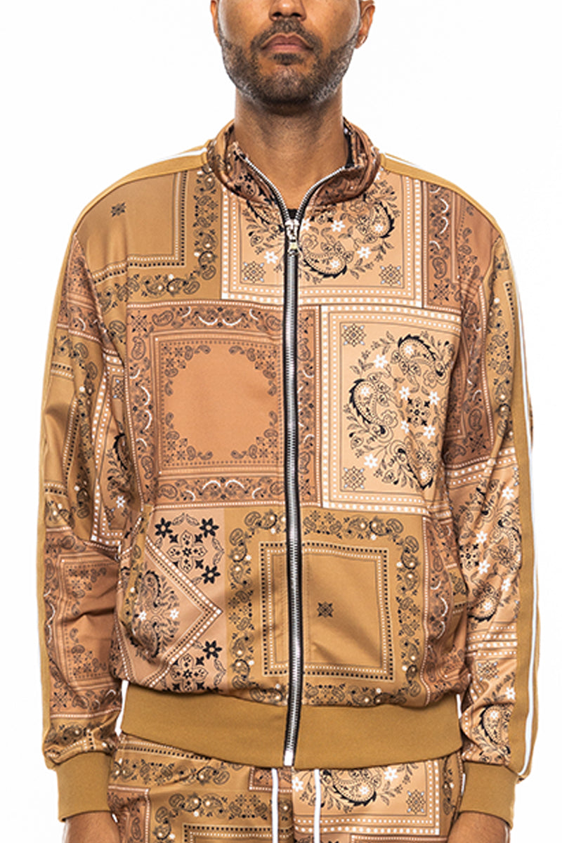 Paisley All Over Print Track Jacket